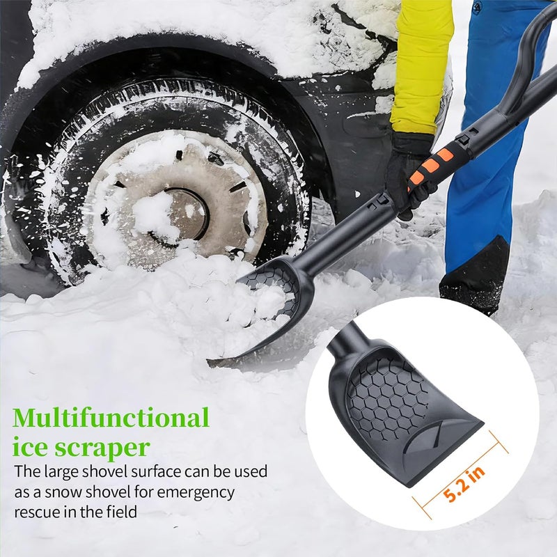 Nibule 25.8'' Larger Ice Scrapers for Car Windshield | Dang Near Indestructible Ice from Scrape Frost and Ice |3-in-1 Emergency Snow Shovel | Detachable Remover with Foam Grip for Small Cars, Trucks, SUVs - Image 4